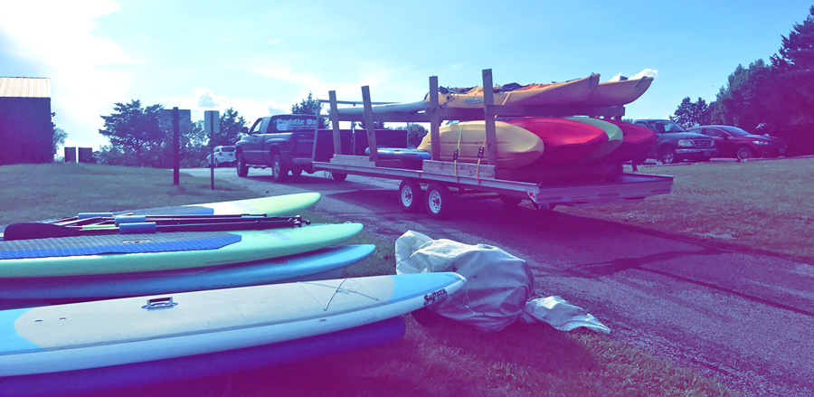delivery of kayaks in Bismarck and Mandan